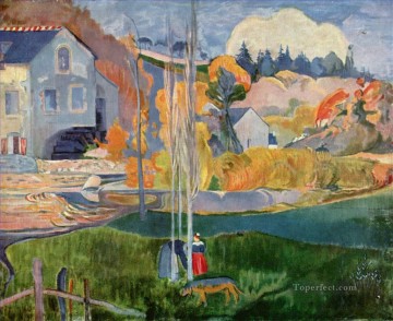 ポール・ゴーギャン Painting - ブルトンの風景 ムーラン デヴィッドポスト印象派 原始主義 ポール・ゴーギャン
